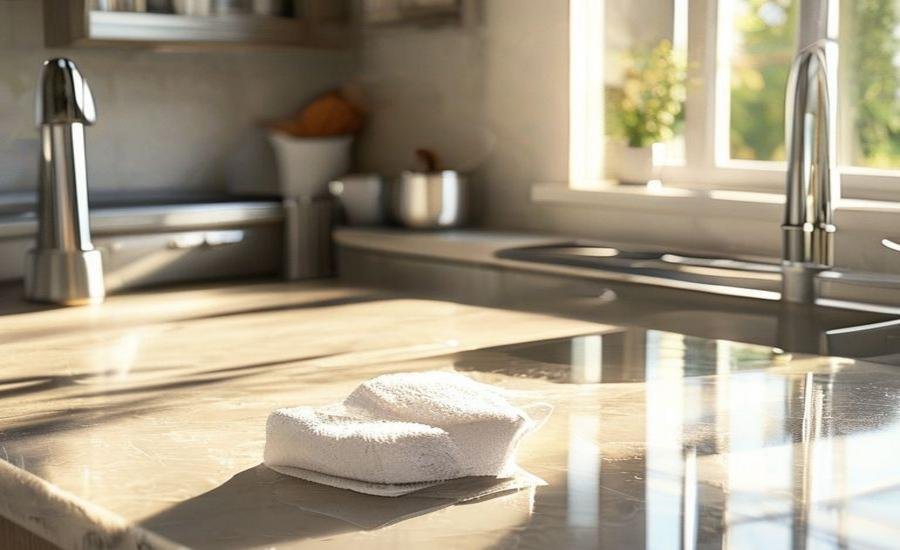 {"prompt":"Photorealistic image of a sun-drenched, meticulously clean kitchen counter in a modern St. Petersburg home. The polished quartz countertop gleams under natural window light, reflecting minimal shadows from a stainless steel sink and a spotlessly wiped induction stovetop. A small, neatly folded white microfiber cloth rests beside the faucet. The scene conveys a sense of recent cleaning and freshness, with no food residue or clutter. Sharp focus on textures of stainless steel, quartz, and the soft fabric of the cloth, captured with a shallow depth of field.","originalPrompt":"Photorealistic image of a sun-drenched, meticulously clean kitchen counter in a modern St. Petersburg home. The polished quartz countertop gleams under natural window light, reflecting minimal shadows from a stainless steel sink and a spotlessly wiped induction stovetop. A small, neatly folded white microfiber cloth rests beside the faucet. The scene conveys a sense of recent cleaning and freshness, with no food residue or clutter. Sharp focus on textures of stainless steel, quartz, and the soft fabric of the cloth, captured with a shallow depth of field.","width":1024,"height":1024,"seed":42,"model":"sana","enhance":false,"nologo":false,"negative_prompt":"undefined","nofeed":false,"safe":false,"quality":"medium","image":[],"transparent":false,"has_nsfw_concept":false,"concept":[],"trackingData":{"actualModel":"sana","usage":{"completionImageTokens":1,"totalTokenCount":1}}}